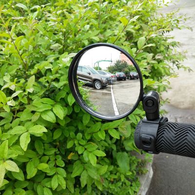 Bicycle Mirror Rear View MTB Rotary Rear View Mirror of Bicycle Handlebars with Key for Road Bikes Mountain Bikes 360- Black (4 PCS)