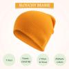 Classic Winter Knit Kids Hat Skull Cap for Toddler Boys Girls Autumn Men Women Fisherman Beanie (Orange, M) view 2