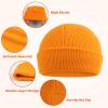 Classic Winter Knit Kids Hat Skull Cap for Toddler Boys Girls Autumn Men Women Fisherman Beanie (Orange, M) view 3