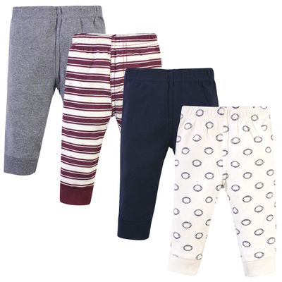 Hudson Baby Unisex Baby Cotton Pants and Leggings, Football, 9-12 Months