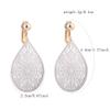 GRACE JUN Carving Clip On Earrings for Women Lightweight Teardrop Leaf No Pierced Earrings (Silver Clip-on) view 4