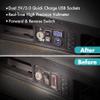 10L0L Golf Cart 3 in 1 Multifunctional Integrated Panel,12V 3.0 Fast Charge Dual USB Charger Socket & LED Digital Voltmeter & Forward Reverse Switch Button,Fit for EZGO TXT PDS Golf Models view 3