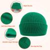 Classic Winter Knit Kids Hat Skull Cap for Toddler Boys Girls Autumn Men Women Fisherman Beanie (Green, S) view 3