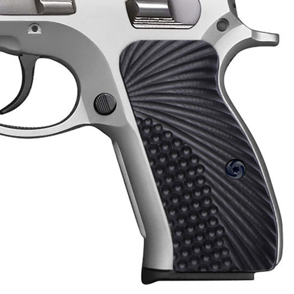 Guuun G10 Grips for CZ 75 Compact fit CZ P-01 PCR CZ85 Compact Sunburst Texture - Black