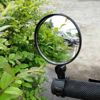 Bicycle Mirror Rear View MTB Rotary Rear View Mirror of Bicycle Handlebars with Key for Road Bikes Mountain Bikes 360- Black (2 PCS)