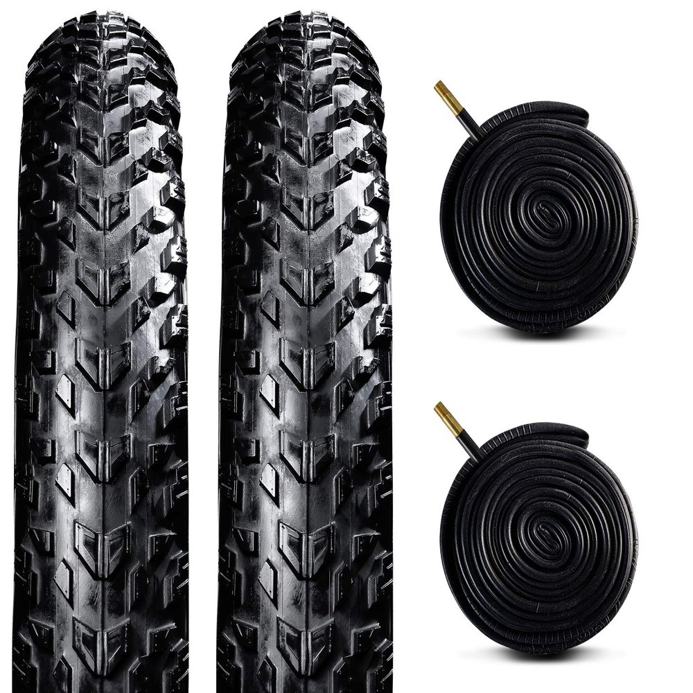Zol Bundle Pack Fat Bike Tire 26" x4.0 and Fat Bike Bicycle Tube 26" X4.0 (2 Tubes and 2 Tires)
