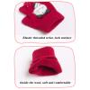 Children's Half-Finger Gloves Autumn and Winter Knitted Woolen Yarn for Infants and Young Children Men and Women Baby Under 2 Years Old Little Kitty Cartoon Cute Fingerless Warm (Color : Navy Blue) view 4