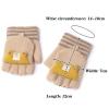 Children's Half-Finger Gloves Autumn, Winter and Winter Cartoon Cute Woolen Yarn 3-6 Years Old Men and Women Baby Kindergarten Children Flip Half Finger (Color : Blue) view 2