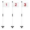 KINGTOP Golf Flagsticks Mini, Putting Green Flag for Yard, All 3 Feet, Golf Flagstick Set, Fiberglass Portable 2-Section Design, Numbered# 1-3 view 1