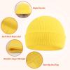 Classic Winter Knit Kids Hat Skull Cap for Toddler Boys Girls Autumn Men Women Fisherman Beanie (Yellow, M) view 3