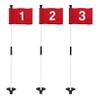 KINGTOP Golf Flagsticks Mini, Putting Green Flag for Yard, All 3 Feet, Golf Flagstick Set, Fiberglass Portable 2-Section Design, Numbered# 1-3 view 1