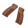 Guuun G10 CZ Grips for Full Size CZ 75 SP-01 OPS Eagle Wing Texture - Orange/Black view 3