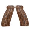 Guuun G10 CZ Grips for Full Size CZ 75 SP-01 OPS Eagle Wing Texture - Orange/Black view 4