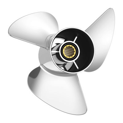 Qiclear OEM Upgrade 10.25 x 16-G Stainless Steel Outboard Propeller for Yamaha Engines 40-60HP, Semi Cleaver 16p ybs Style,Parts No.663-45978-00-98,13 Spline Tooth, RH