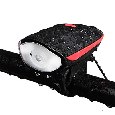 Bicycle Lights with Horn Super Bright USB Rechargeable Bike Headlight Waterproof Night Ride Commuter Lights Bike Horn