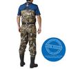 BASSDASH Breathable Ultra Lightweight Veil Camo Chest Stocking Foot Fishing Hunting Waders for Men view 2