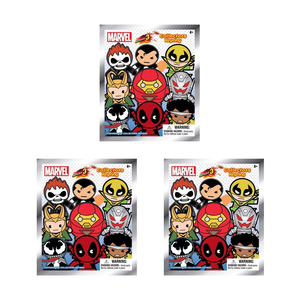 Toynk Marvel Series 3 Blind Bag Foam Figural Key Ring | Lot of 3