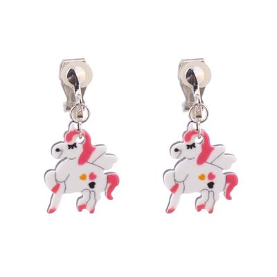 HAPPYAN Fashion Cute Unicorn Shape Clip on Earrings Charm Jewelry Accessory (Unicorn Clip-on 11#)