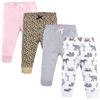 Hudson Baby Unisex Baby Cotton Pants and Leggings Modern Pink Safari, 6-9 Months view 1