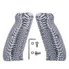 Guuun G10 CZ Grips for CZ 75 Custom Full Size SP-01 Grips - OPS Eagle Wing Texture - White/Black view 1