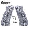 Guuun G10 CZ Grips for CZ 75 Custom Full Size SP-01 Grips - OPS Eagle Wing Texture - White/Black view 2