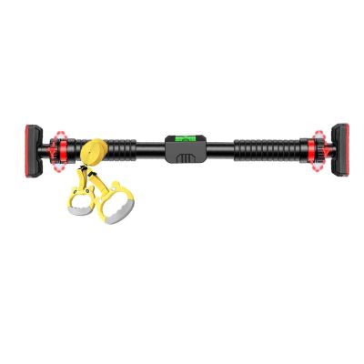 Pull-Up Bars AGYH Portable Steel Horizontal Bar and Hoisting Ring Combination, with Safety Lock and Balance Tester Fitness Bar, Load 250kg, 71-145cm Adjustable (Color : 107-145cm)