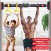 Pull-Up Bars AGYH Portable Steel Horizontal Bar and Hoisting Ring Combination, with Safety Lock and Balance Tester Fitness Bar, Load 250kg, 71-145cm Adjustable (Color : 107-145cm) view 2