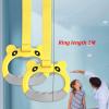 Pull-Up Bars AGYH Portable Steel Horizontal Bar and Hoisting Ring Combination, with Safety Lock and Balance Tester Fitness Bar, Load 250kg, 71-145cm Adjustable (Color : 107-145cm) view 4
