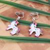 HAPPYAN Fashion Cute Unicorn Shape Clip on Earrings Charm Jewelry Accessory (Unicorn Clip-on 5#) view 3