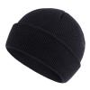 Classic Winter Knit Kids Hat Skull Cap for Toddler Boys Girls Autumn Men Women Fisherman Beanie (Black, S) view 1