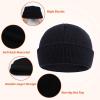 Classic Winter Knit Kids Hat Skull Cap for Toddler Boys Girls Autumn Men Women Fisherman Beanie (Black, S) view 3