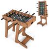 Goplus Folding Foosball Table, 27 Wooden Soccer Game Table with 2 Footballs & Score Keepers, Indoor Outdoor Portable Football Game Set for Adults, Arcades, Bars, Parties, Family Nights view 1