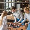 Goplus Folding Foosball Table, 27 Wooden Soccer Game Table with 2 Footballs & Score Keepers, Indoor Outdoor Portable Football Game Set for Adults, Arcades, Bars, Parties, Family Nights view 2