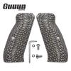 Guuun G10 CZ Grips for CZ 75 Custom Full Size SP-01 Pistol Grips - OPS Eagle Wing Texture - Coyote view 2