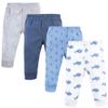 Hudson Baby Unisex Baby Cotton Pants and Leggings Blue Whales, 6-9 Months view 1