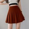 TONCHENGSD Women's High Waist Pleated Mini Skirt Skater Tennis Skirt (Coffee, XXL) view 2