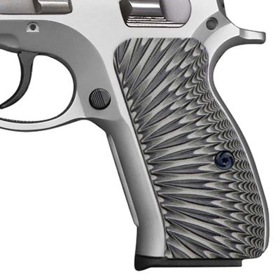 Guuun G10 CZ 75 Compact Grips Sunburst Texture fit CZ P-01 75D PCR CZ85 Compact - Green/Black