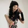 PAPABA Women's Fashion Knitted Fingerless Gloves Long Thumb Hole Arm Warmer Wrist Warm Gloves Wrist Arm Sleeves Black view 3