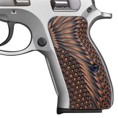 Guuun G10 Grips for CZ75 Compact fit CZ P-01 PCR CZ-85 Compact Sunburst Texture - Orange/Black