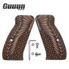 Guuun G10 Grips for CZ75 Compact fit CZ P-01 PCR CZ-85 Compact Sunburst Texture - Orange/Black view 2