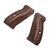 Guuun G10 Grips for CZ75 Compact fit CZ P-01 PCR CZ-85 Compact Sunburst Texture - Orange/Black view 3