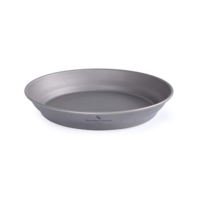 Boundless Voyage Ultralight Titanium Bowl Pan Plate Dish with Carry Bag Outdoor Camping Portable Tableware Cookware (Ti15166B (Plate-S))