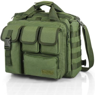 DODO DEER Camouflage Tactical Gun Range Bag Pistol Shooting Duffle Bag Cases Padded Shooting Range Bag for Firearm Accessories Storage (Green)