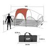 CAMPROS CP Tent-8-Person-Camping-Tents, 8 Person Waterproof Windproof Family Tent, 5 Large Mesh Windows, Double Layer, Divided Curtain for Separated Room, Portable with Carry Bag - Red view 2