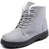 Women Warm Fur Plush Insole Suede Waterproof Ankle Snow Boots view 1