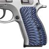 Guuun G10 CZ 75 Compact Grips Sunburst Texture fit CZ P-01 75D PCR CZ85 Compact - Blue/Black view 1