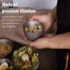 Boundless Voyage Ultralight Titanium Bowl Pan Plate Dish with Carry Bag Outdoor Camping Portable Tableware Cookware ((400ml Bowl)-Ti15163B) view 3