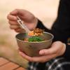 Boundless Voyage Ultralight Titanium Bowl Pan Plate Dish with Carry Bag Outdoor Camping Portable Tableware Cookware ((400ml Bowl)-Ti15163B) view 4