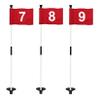 KINGTOP Golf Flagsticks Mini, Putting Green Flag for Yard, All 3 Feet, Golf Flagstick Set, Fiberglass Portable 2-Section Design, Numbered# 7-9 view 1