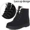 Women Warm Fur Plush Insole Suede Waterproof Ankle Snow Boots view 3